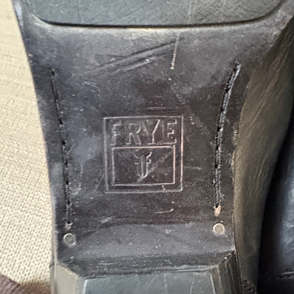 Frye Classic Black Leather Point Toe Flat Loafers - Picture 9 of 9